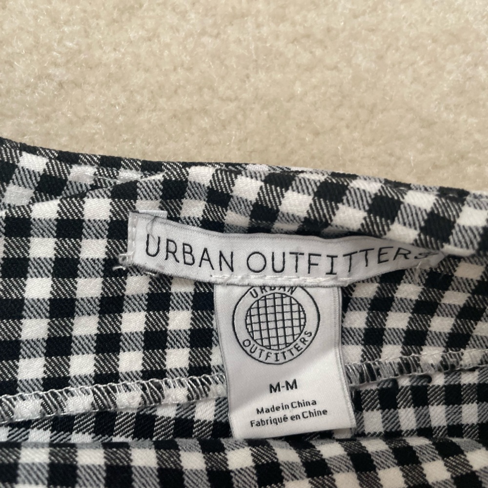 black and white patterned skirt